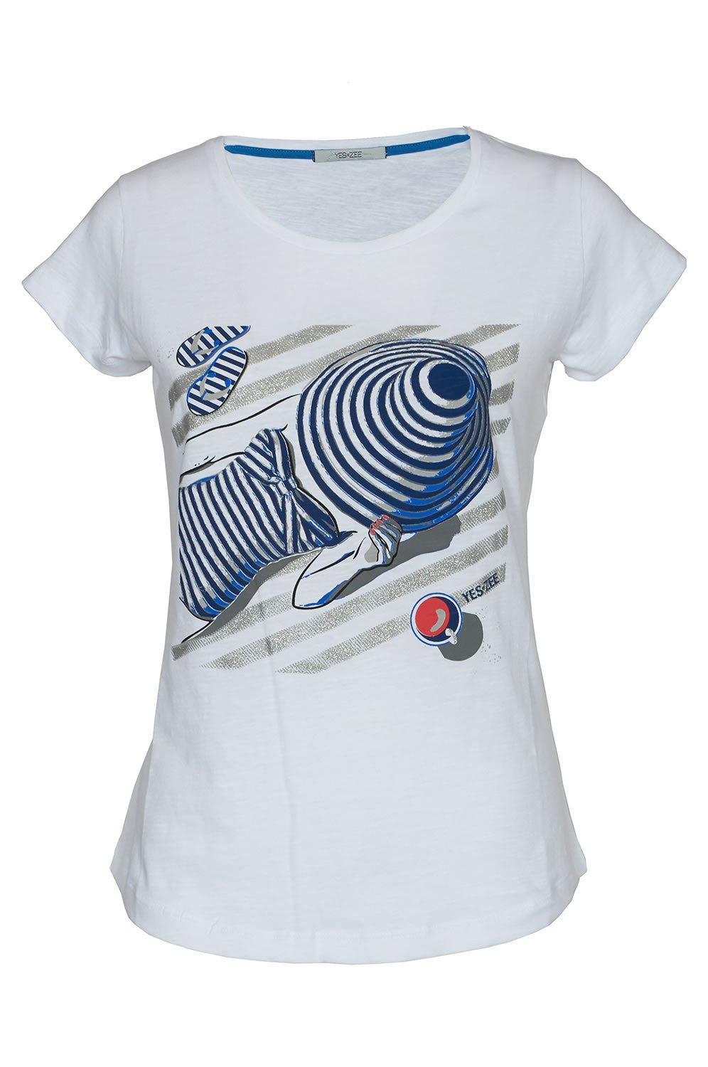 T-SHIRT DONNA YES-ZEE T257/TL05 COTONE