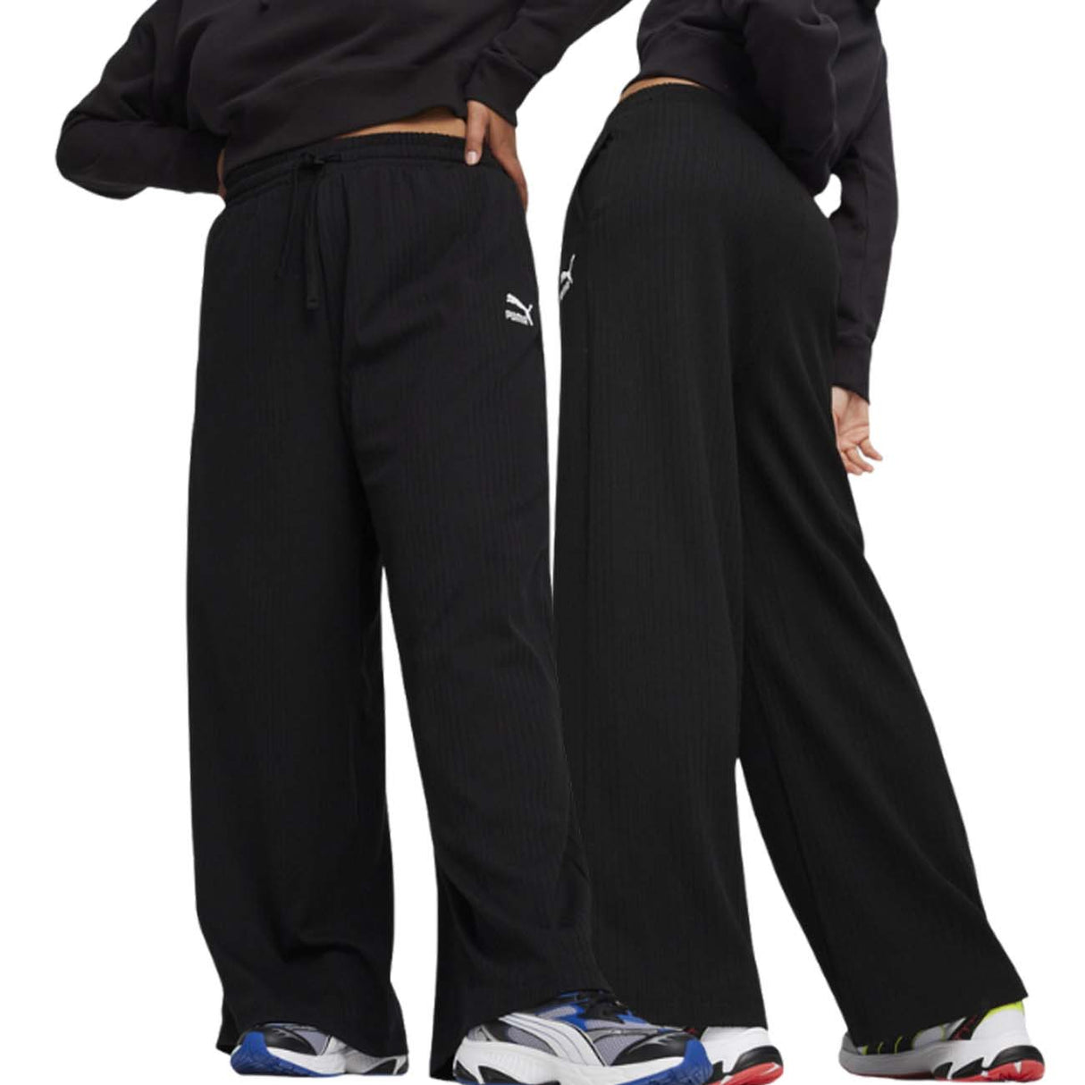 PANTALONE DONNA PUMA 624268 01 RIBBED RELA NERO
