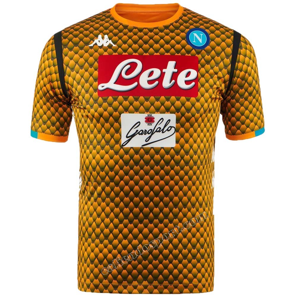 MAGLIA NAPOLI KAPPA KOMBAT EXTRA 303GG90 GIALLO 3032UR0 VERDE REPLICA CALCIO 2018/19