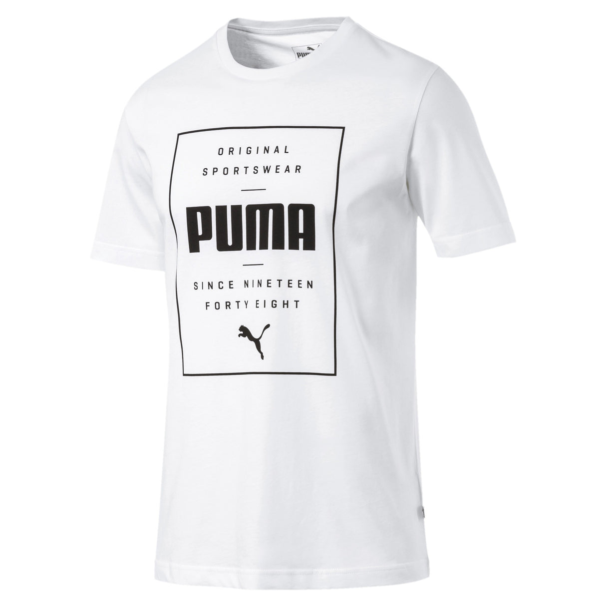 T-SHIRT PUMA UOMO 854076 01 02 NERO BIANCO COTONE