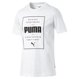 T-SHIRT PUMA UOMO 854076 01 02 NERO BIANCO COTONE