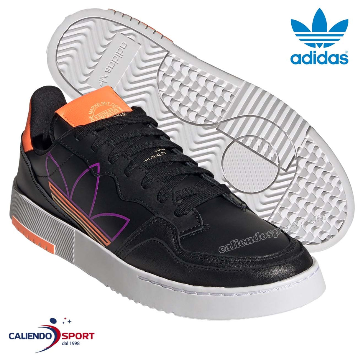ADIDAS FX5705 SUPERCOURT ORIGINALS BLACK SHOES