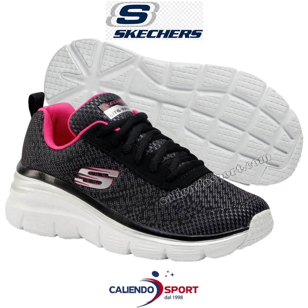 SKECHERS WOMEN'S SHOE 12719 BKHP BOLD BOUNDARIES