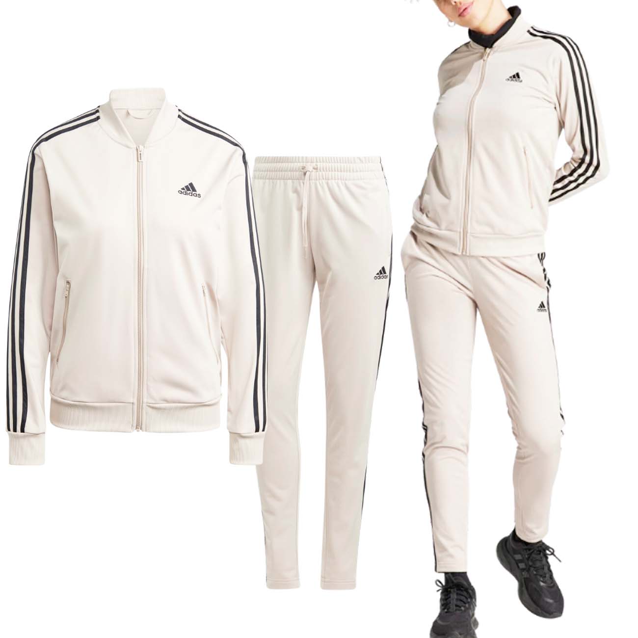 ADIDAS TRACKSUIT IJ8786 ESSENTIALS BEIGE ACETATE – Caliendosport