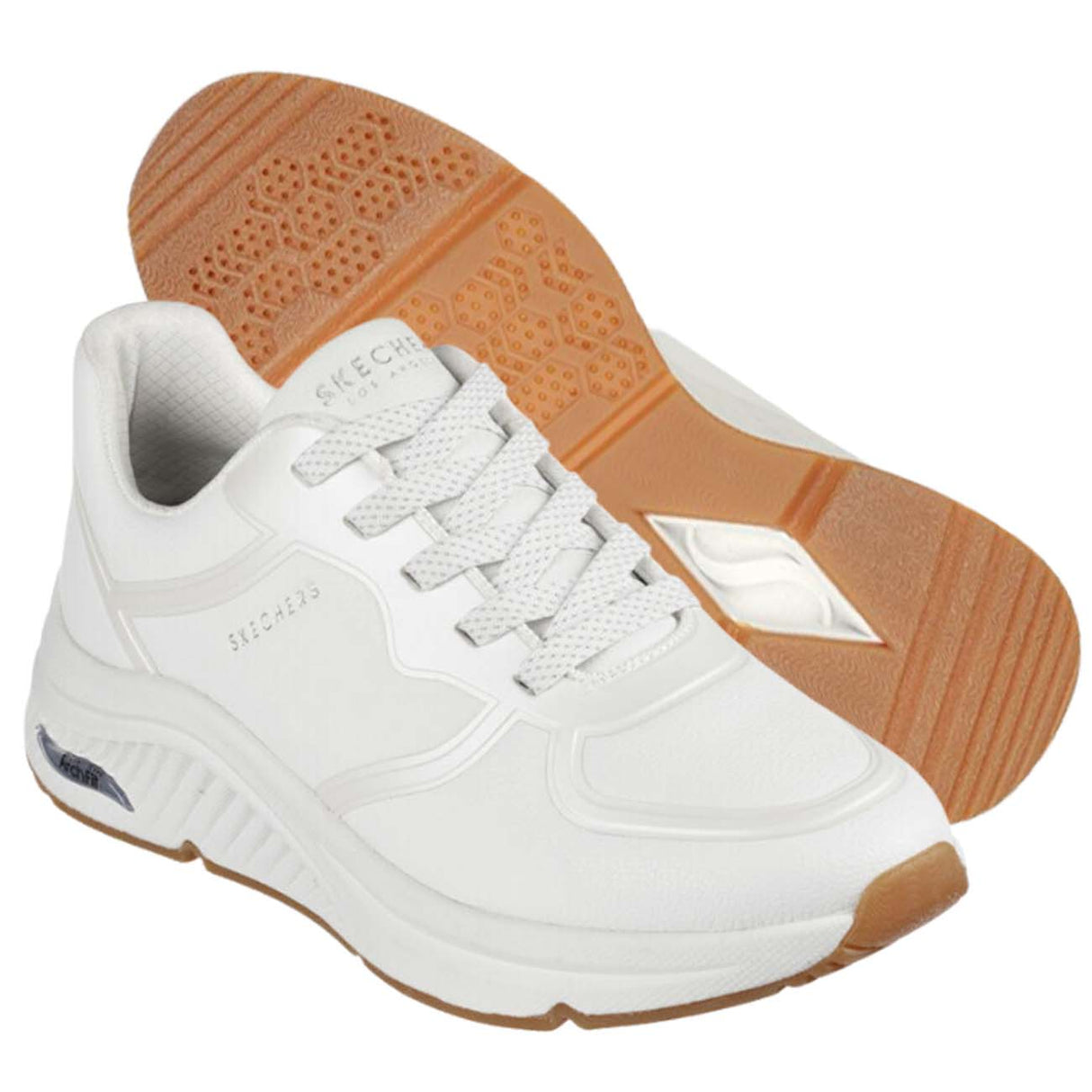 SCARPA DONNA SKECHERS 155570 WHT S MILES MAKER155570 WHT