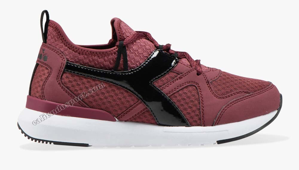 WOMEN'S SHOES Diadora 173748 T3CH RUN WN 55111 BORDO'80008 BLACK SNEAKER
