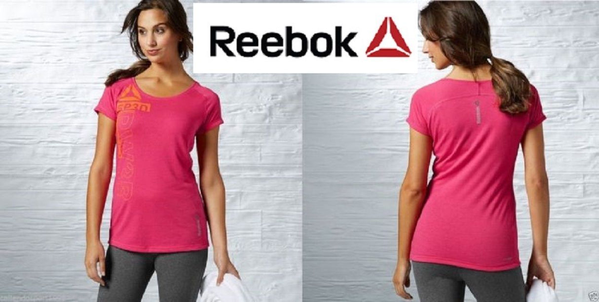 REEBOK WOMEN'S T-SHIRT Training Gym Sport GYM RUNNING ONE CASUAL