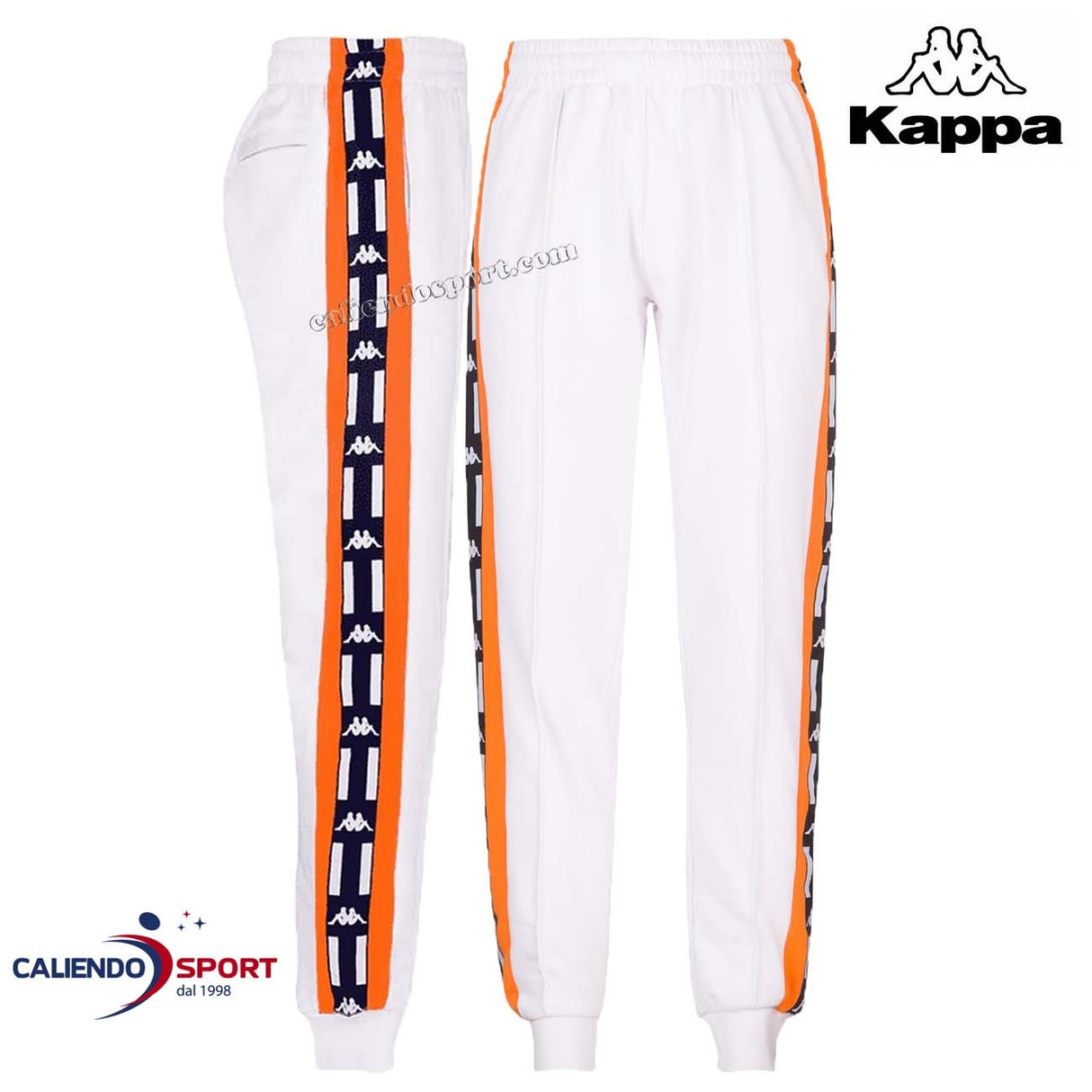 PANTALONE KAPPA 304S5Q0 901 AUTHENTIC LA CIOVAN BIANCO