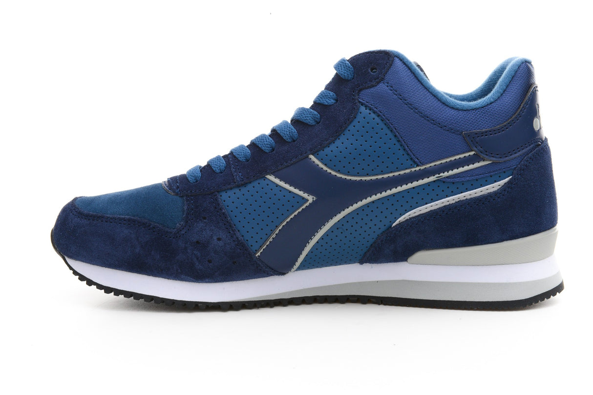 SCARPA UOMO Diadora 172355 80012 60076 Malone Mid SNEAKER NERO AZZURRO   COLLO ALTO