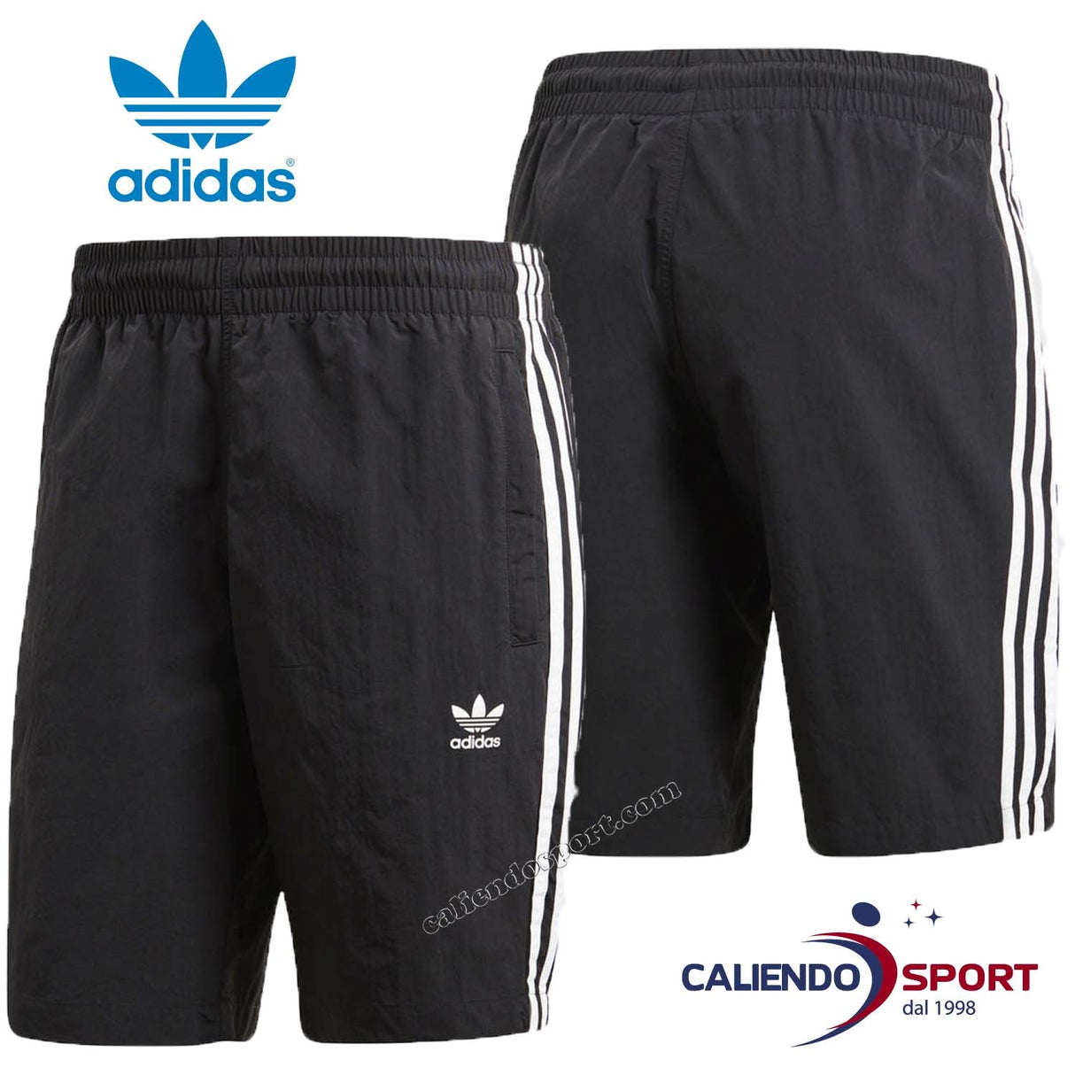 ADIDAS ORIGINALS COSTUME HOMME CW1305 SWIM 3-STRIPES SHORT NOIR NATATION
