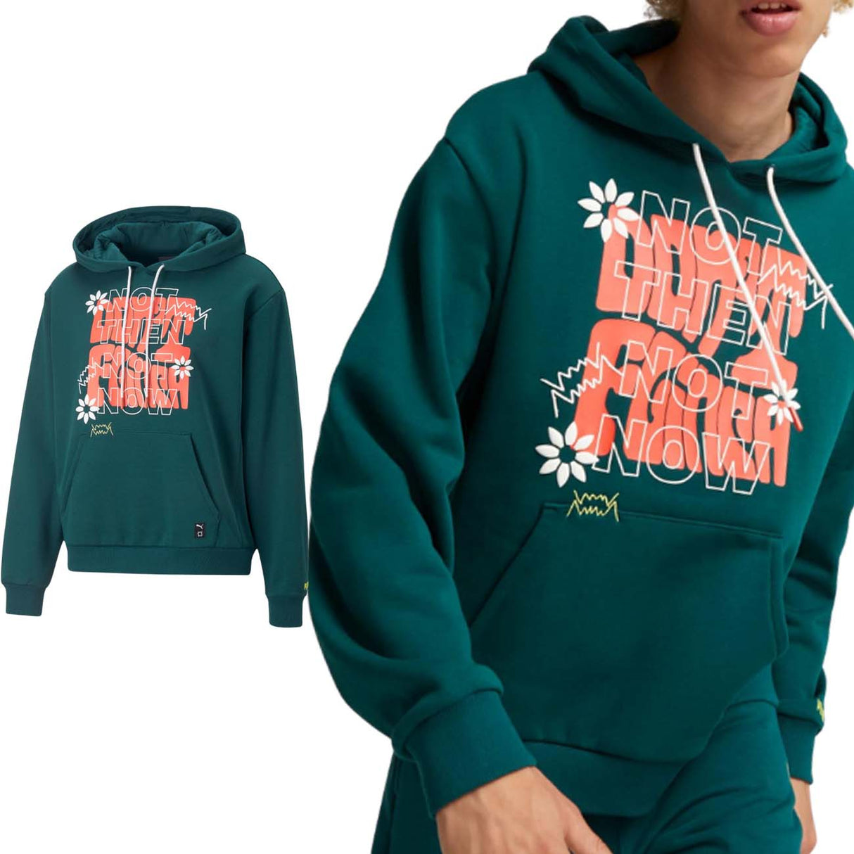 PUMA 536468 01 RUN IT SWEATSHIRT COTTON FLEECE