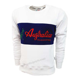 AUSTARLIAN SWEATSHIRT SWUFE0002 BLACK WHITE COTTON FLEECE