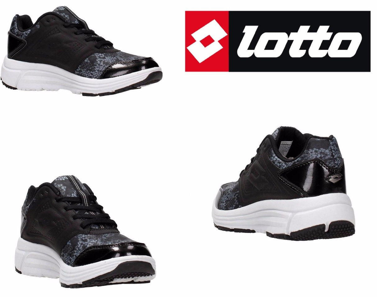 Chaussures LOTTO SNEAKERS FEMME MOUSSE À MÉMOIRE DE FORME RUNNING Running NOIR SPORT GYM S4524