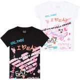 GIRLS T-SHIRT ARMANI EA7 6LFT12 FJDZZ COTTON