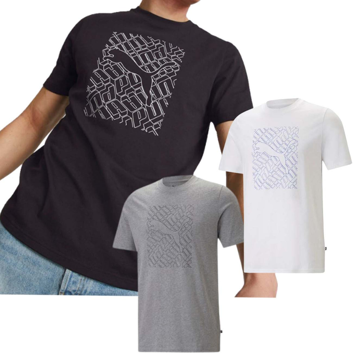 PUMA 674474 CAT GRAPHIC COTTON T-SHIRT