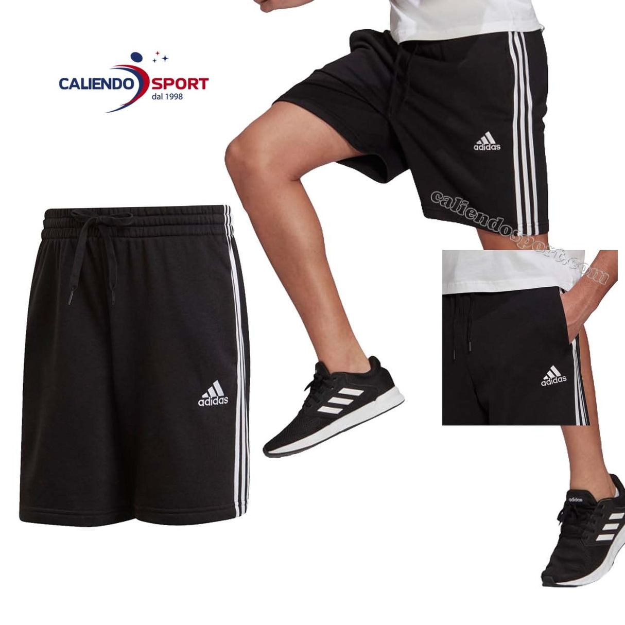 SHORT EN COTON À 3 BANDES ADIDAS GK9597