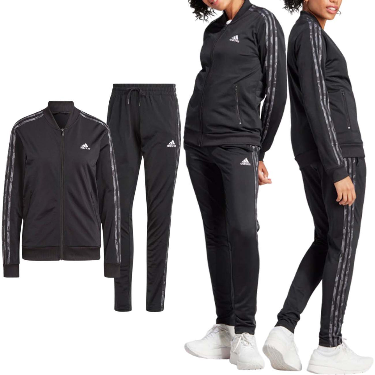 ADIDAS IJ8789 ESSENTIALS BLACK ACETATE WOMEN'S TRACKSUIT