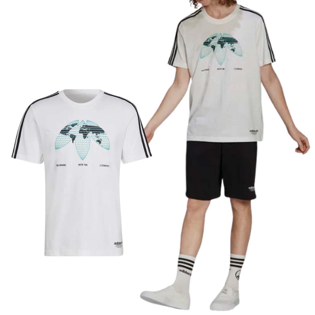 ADIDAS HF4907 GRAPHICS UNITED WHITE T-SHIRT