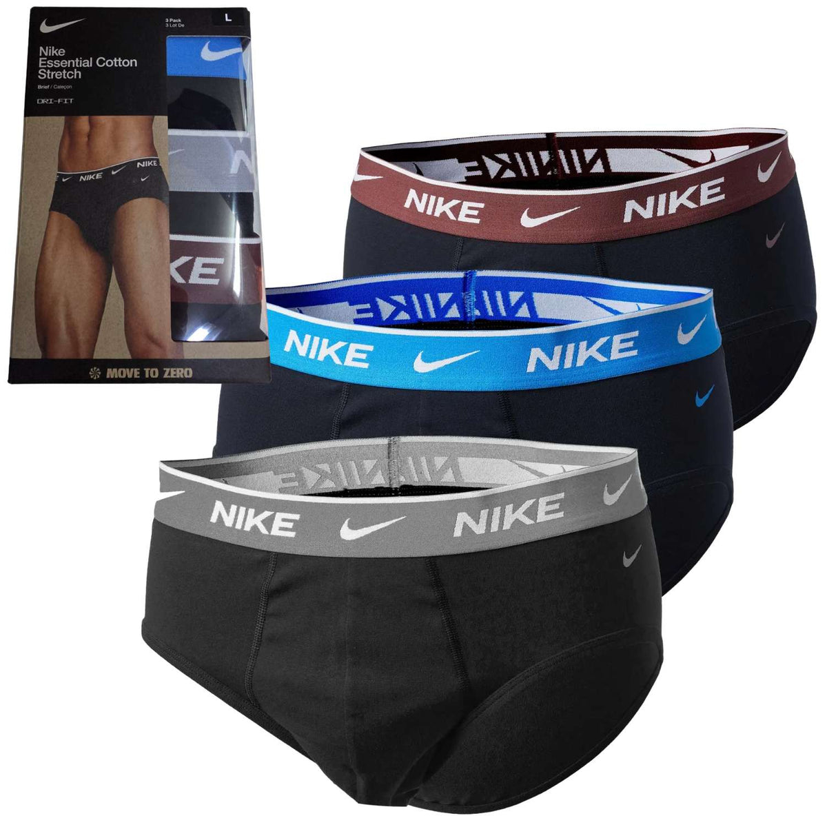 SLIP NIKE NQ00KE1283-4HS ELASTICO LOGATO 3 PEZZI NERO