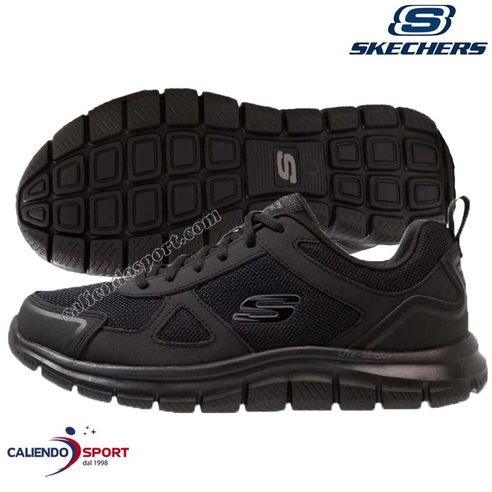CHAUSSURES SKECHERS POUR HOMMES 232001 BBK BLACK TRACK SCLORIC