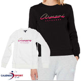 FELPA DONNA ARMANI EXCHANGE 6GYM88YJE5Z GIRO COLLO NERO BIANCO
