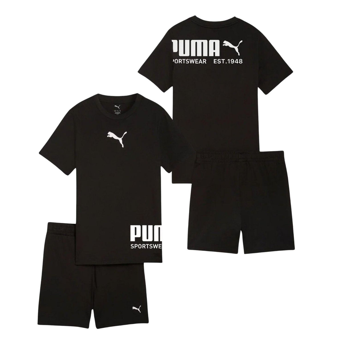 COMPLETO BAMBINO PUMA 693335 01 ESSENTIALS COTONE NERO