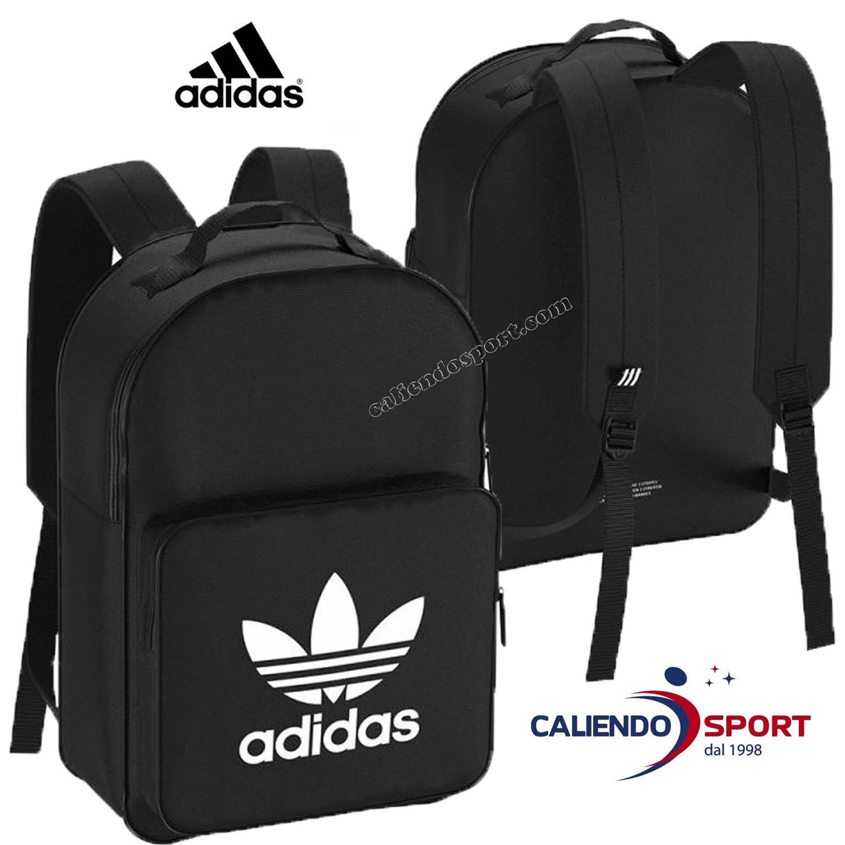 TREFOIL ORIGINALS BACKPACK BLACK DJ2170 MEN WOMEN SCHOOL FREE TIME