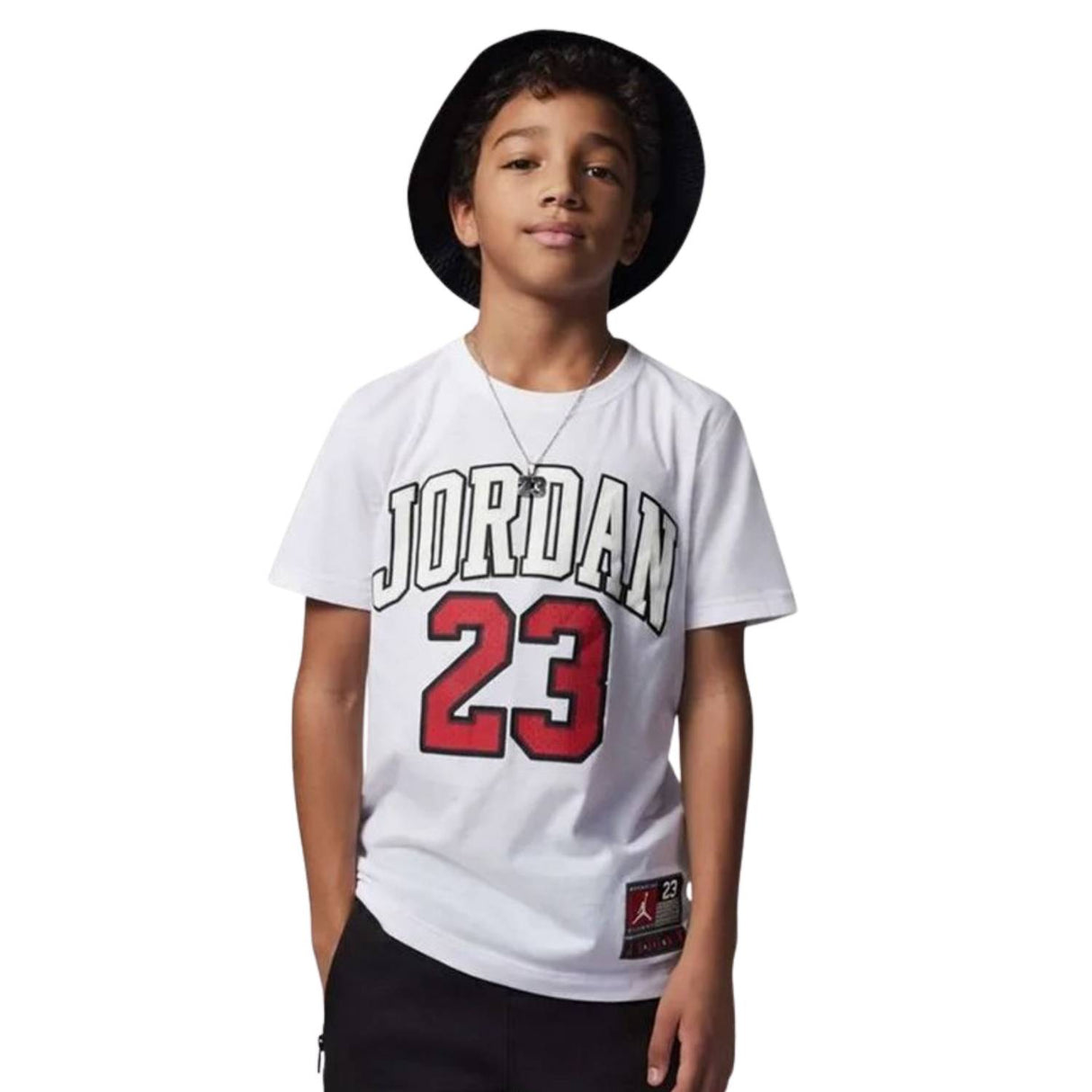 T-SHIRT RAGAZZI JORDAN 95A088 001 BRAND NEW 23 BIANCO