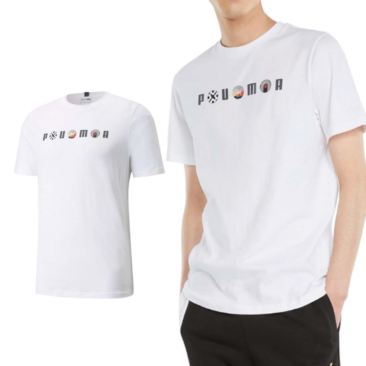 T-SHIRT PUMA 846135 02 COTONE GRAFICA AS BIANCO