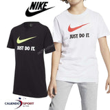 T-SHIRT NIKE RAGAZZI AR5249 100 014 NERO BIANCO COTONE
