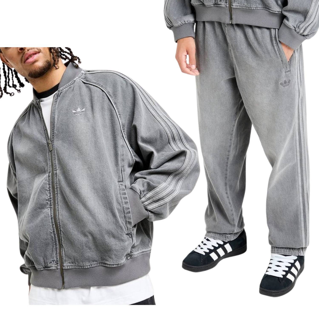 GIACCA+PANTALONE ADIDAS JW5915 JW5920 DENIM JEANS