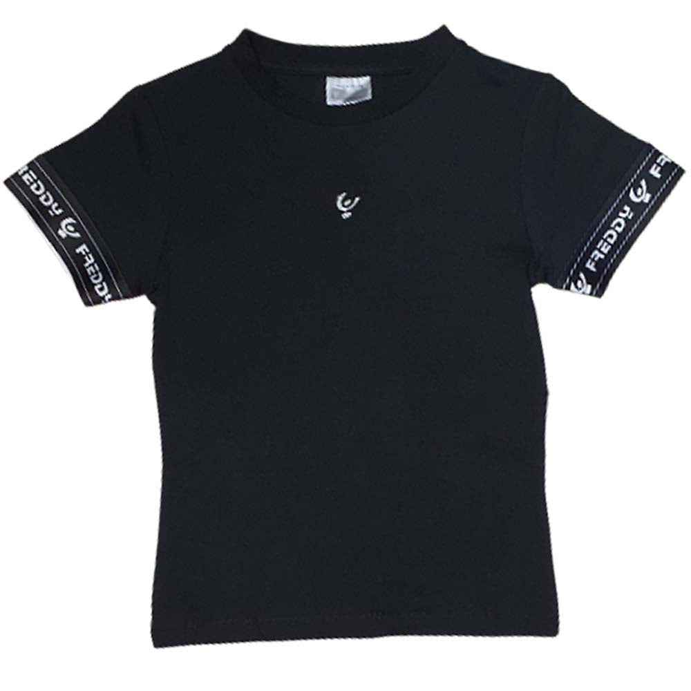 T-SHIRT GIRLS FREDDY FR1290 BLACK COTTON