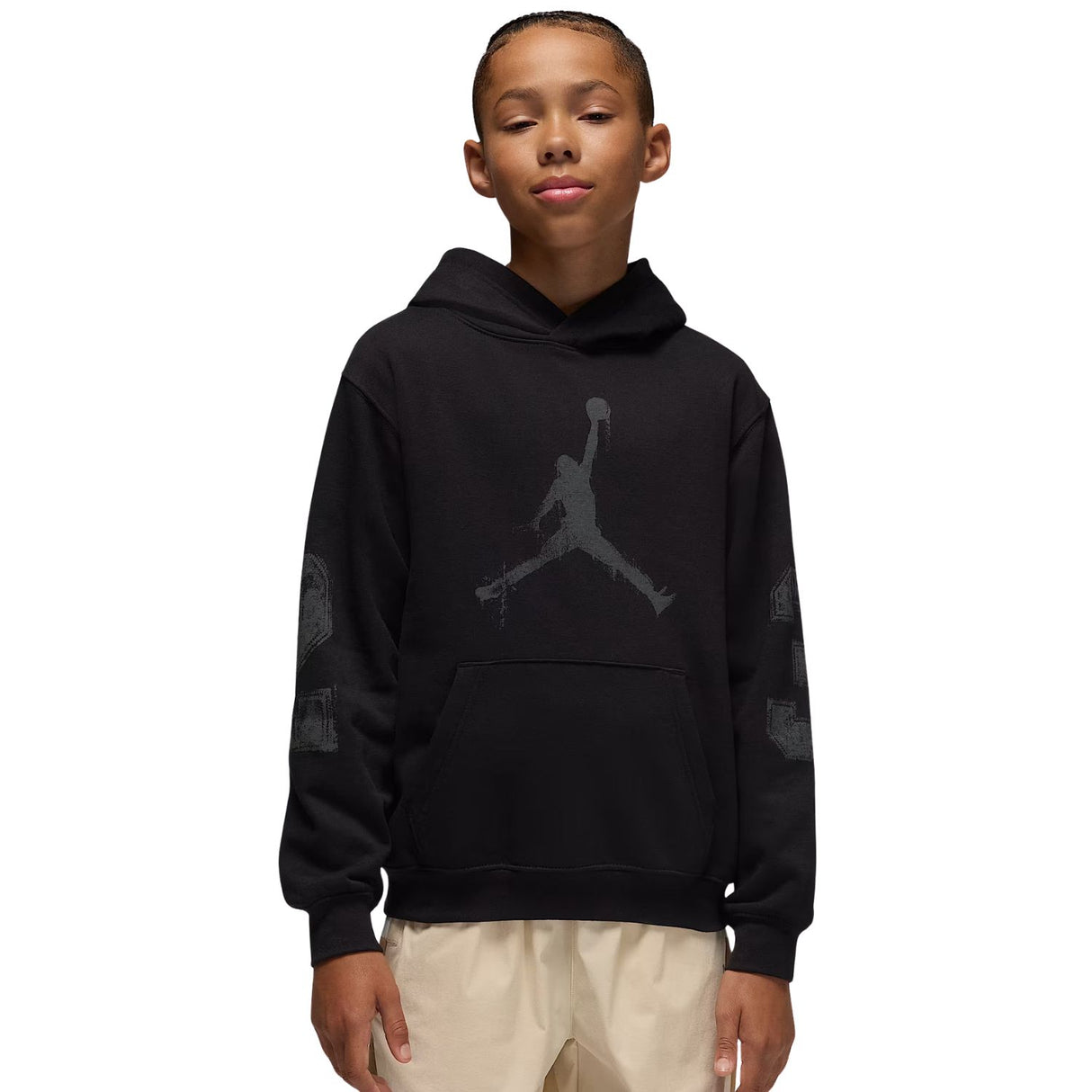 FELPA RAGAZZI JORDAN 95F099 023 COTONE GARZATO NERO