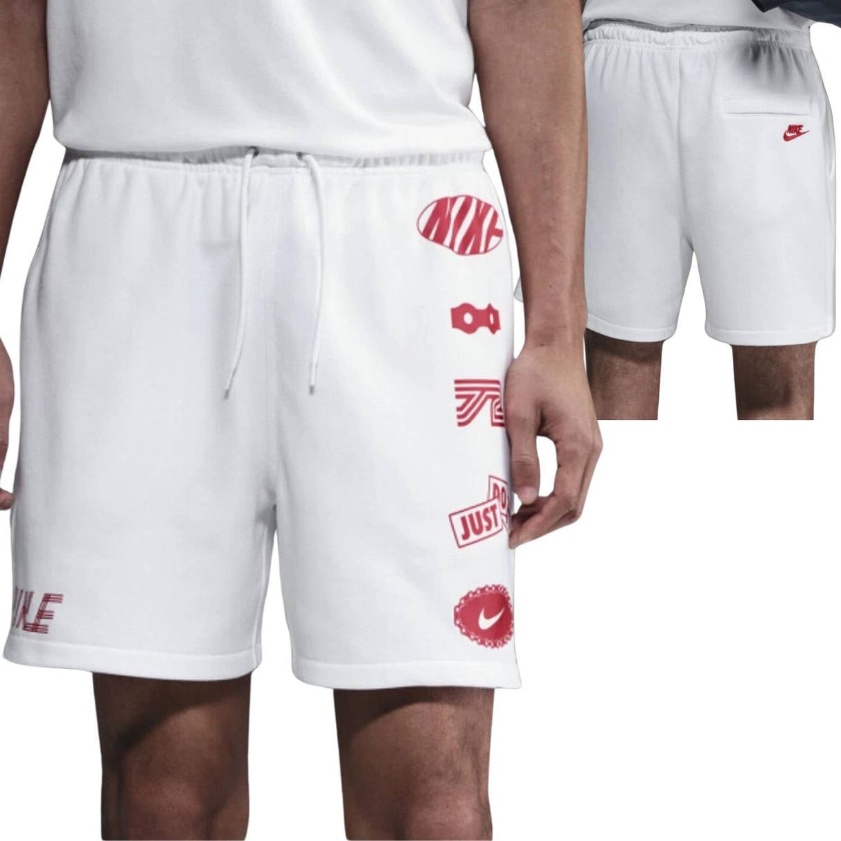 PANTALONCINO NIKE IB8264-100 CLUB BIANCO FRENCH TERRY