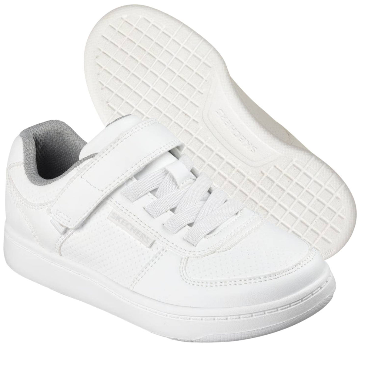 SCARPA RAGAZZI SKECHERS 418032L WHT QUICK STREET LITE