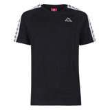 T-SHIRT KAPPA 303UV10 222 BANDA COEN SLIM NERO BIANCO
