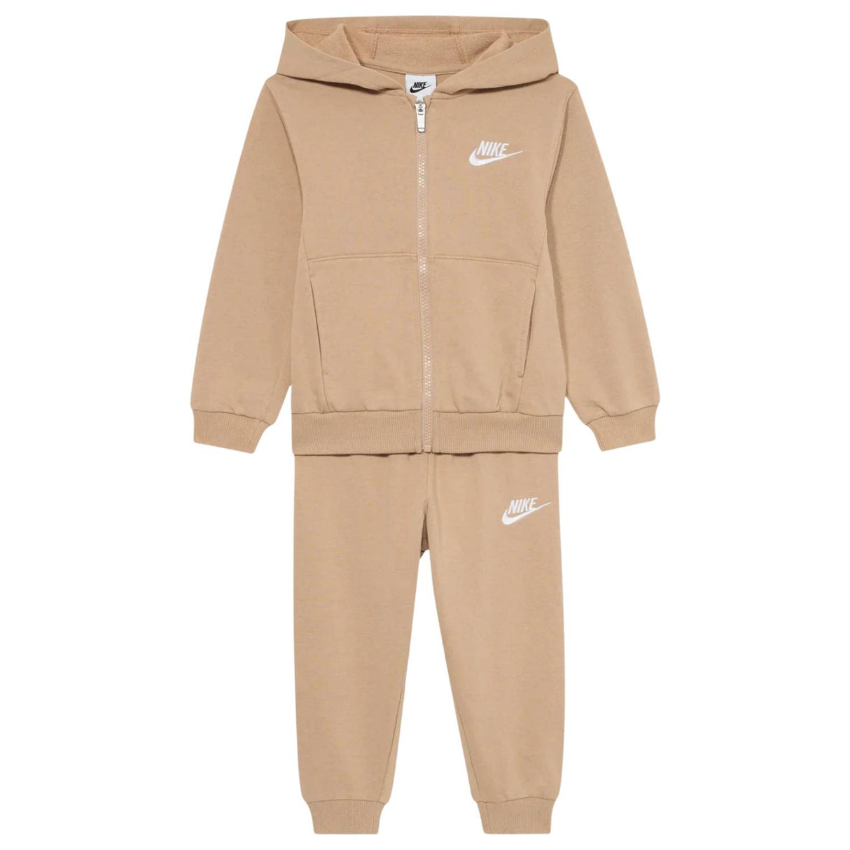 TUTA BAMBINI NIKE 86M485 X0L SPORTWEAR COTONE GARZATO BEIGE