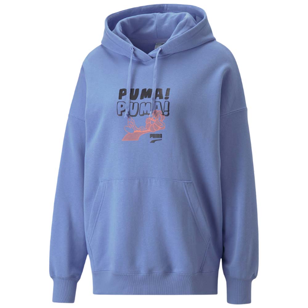 PUMA WOMEN'S SWEATSHIRT 535747 GRAFPHIC HOODIE BRUSHED COTTON