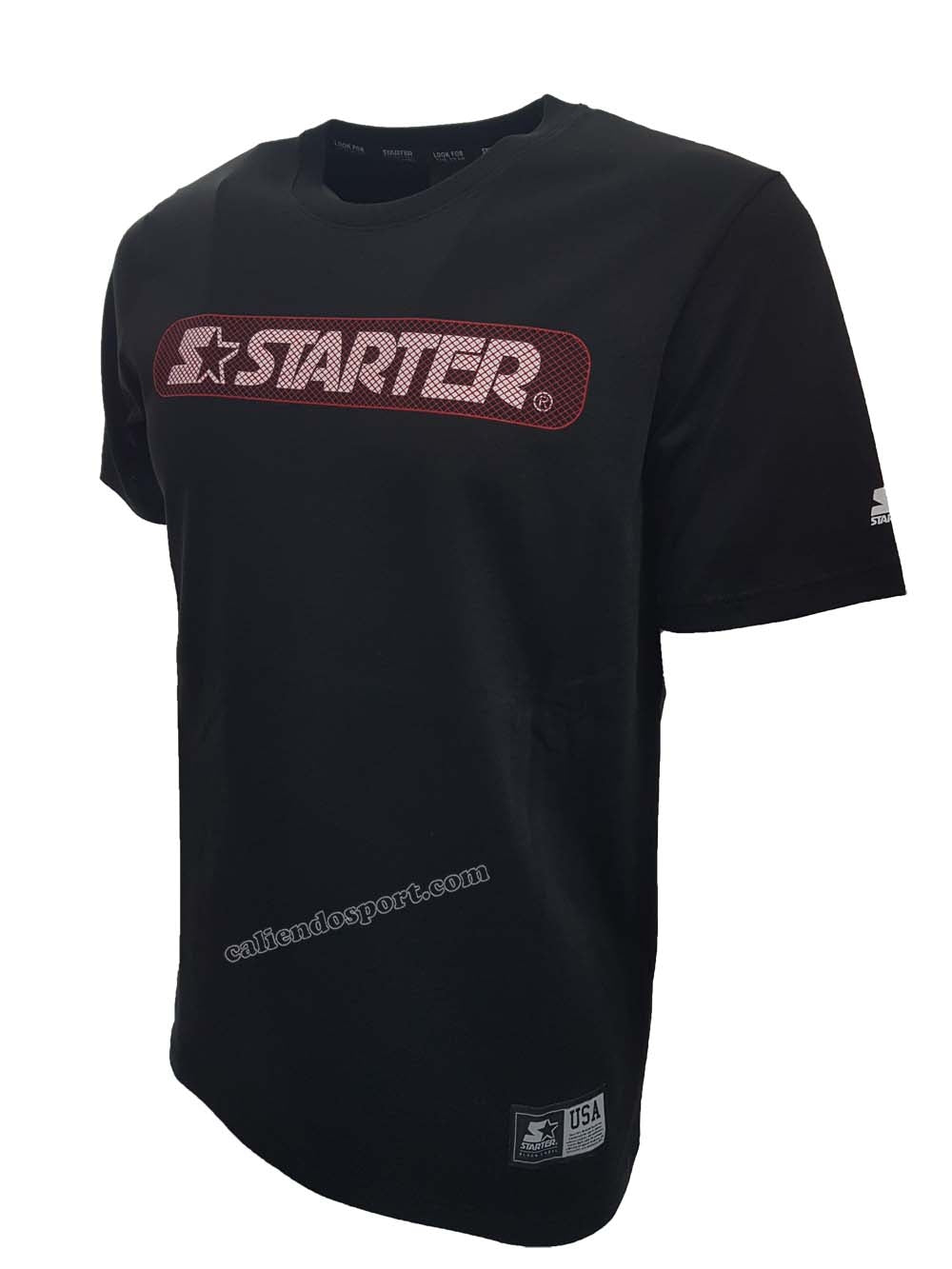 T-SHIRT STARTER 72943 NERO ROSSO COTONE