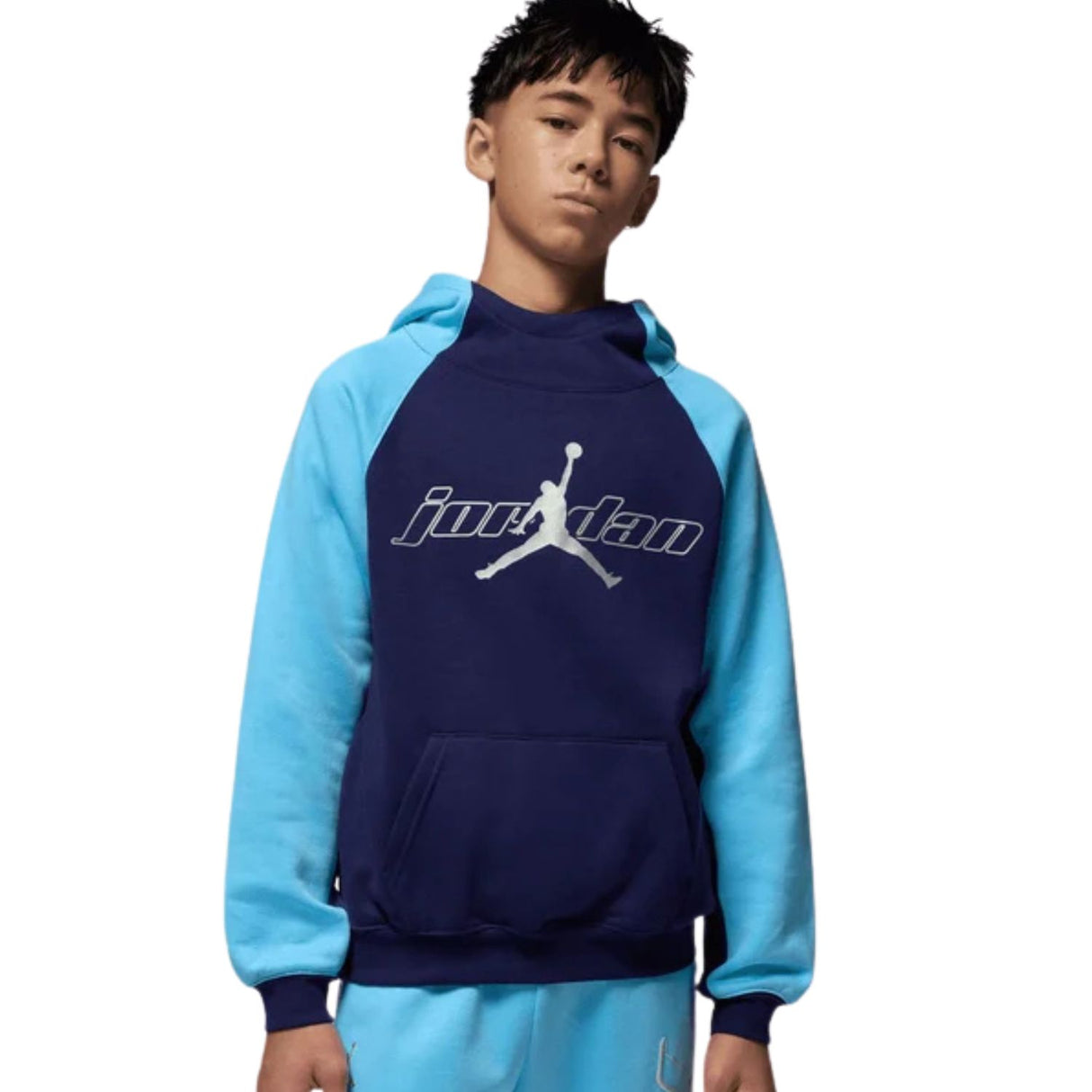 FELPA RAGAZZIM JORDAN 95F338 U9J MOUNTAINSIDE BLU FELPATA