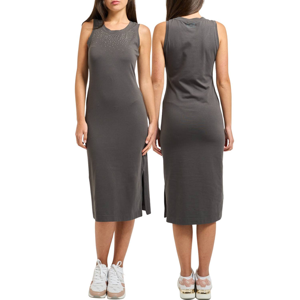 VESTITO DONNA ARMANI EA7 E26 7W001075 AF14883 U8111 GRIGIO