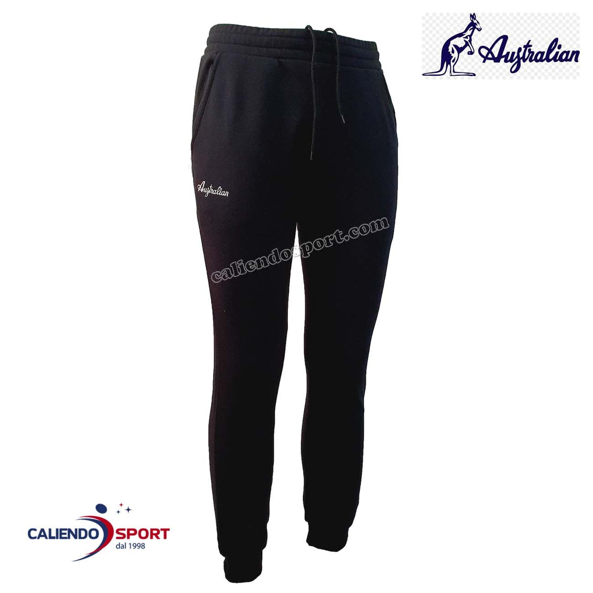 AUSTRALIAN LSUPA0009 003 BLACK COTTON FLEECE PANTS