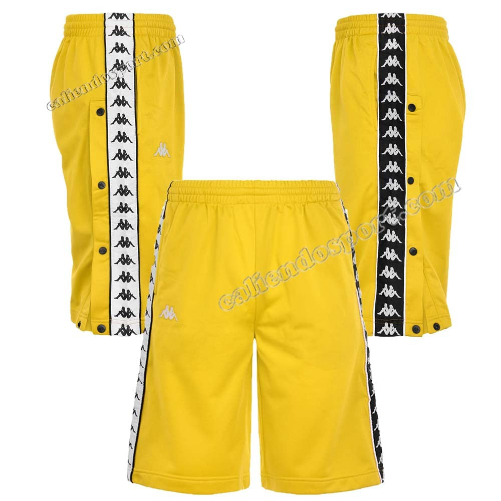 KAPPA BANDA 30300V0 SNAPSWELL SHORTS WITH BUTTONS BLACK YELLOW WHITE