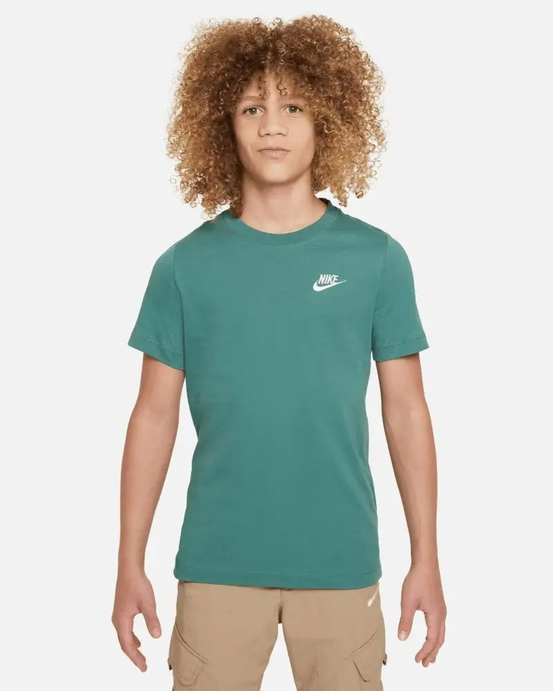 T-SHIRT NIKE BAMBINO AR5254 361 VERDE COTONE SPORTSWEAR