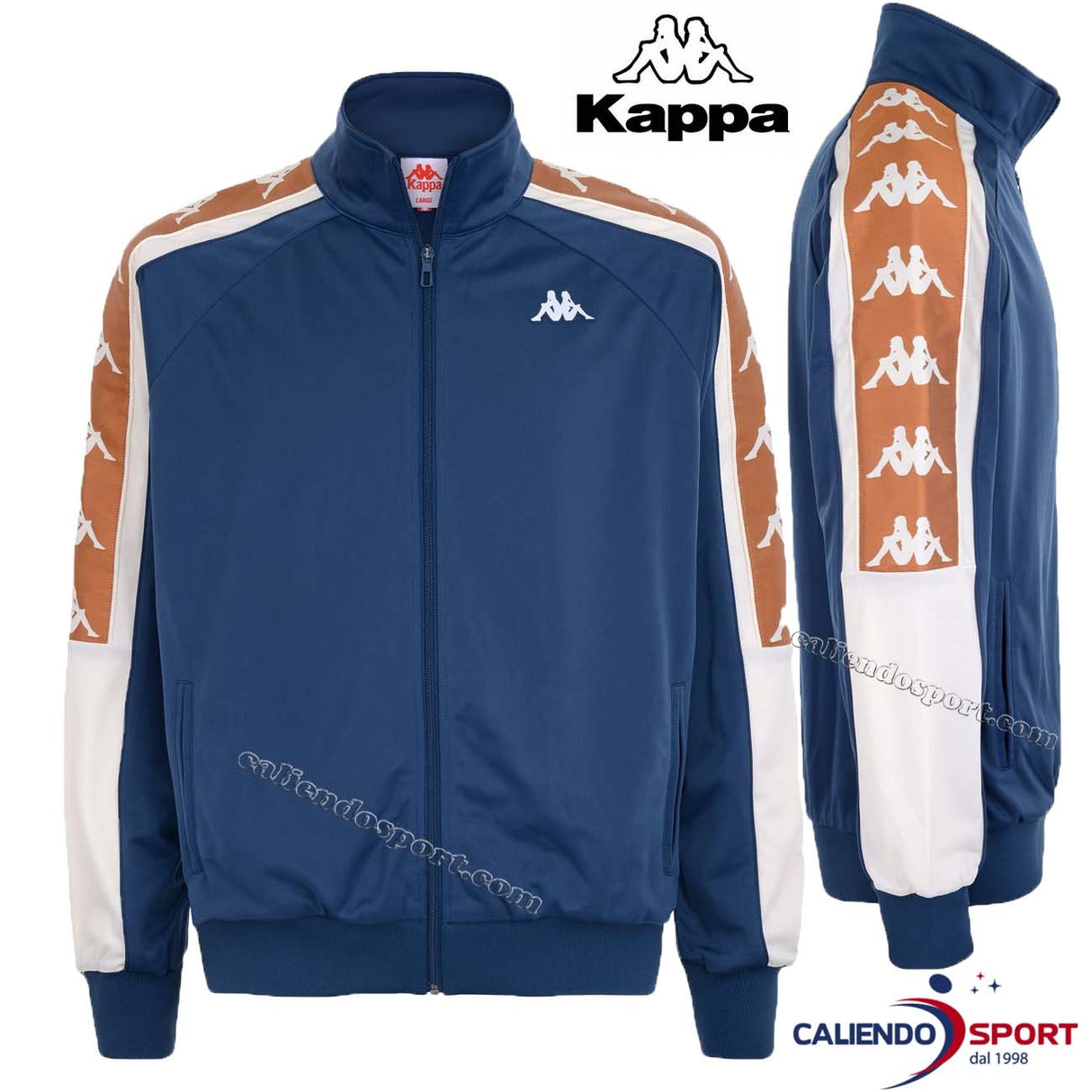 SWEAT-SHIRT KAPPA 3031QC0 951 222 BANDA 10 AHRAN BLEU OR ACÉTATE