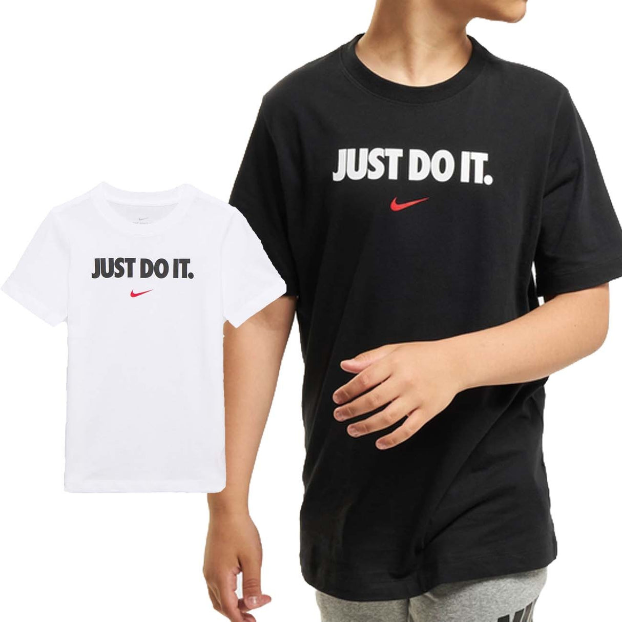 NIKE BOYS DC7792 SDI BLACK WHITE T-SHIRT
