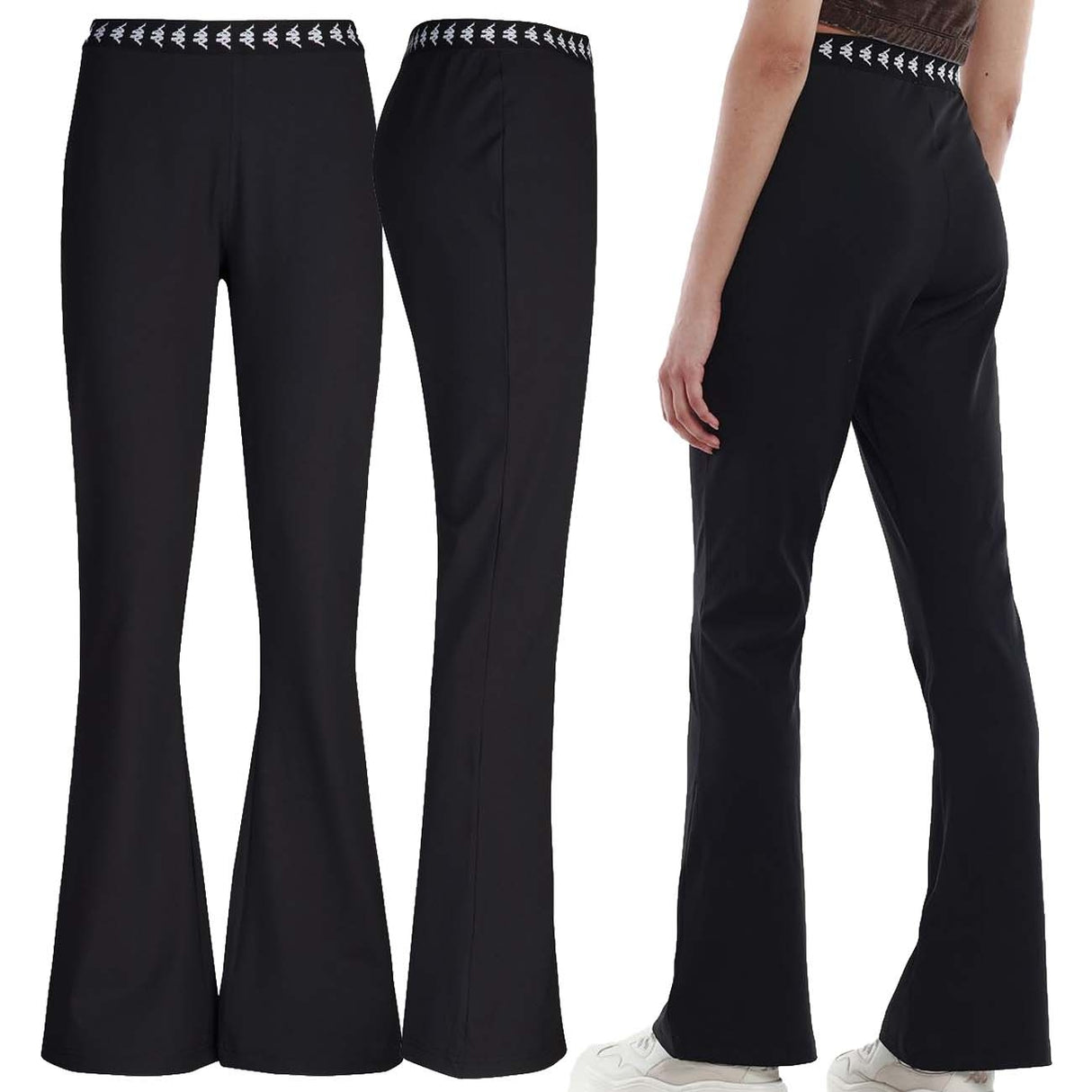 PANTALONE KAPPA 3117BHW 222 BANDA ERMESIA NERO ZAMPA