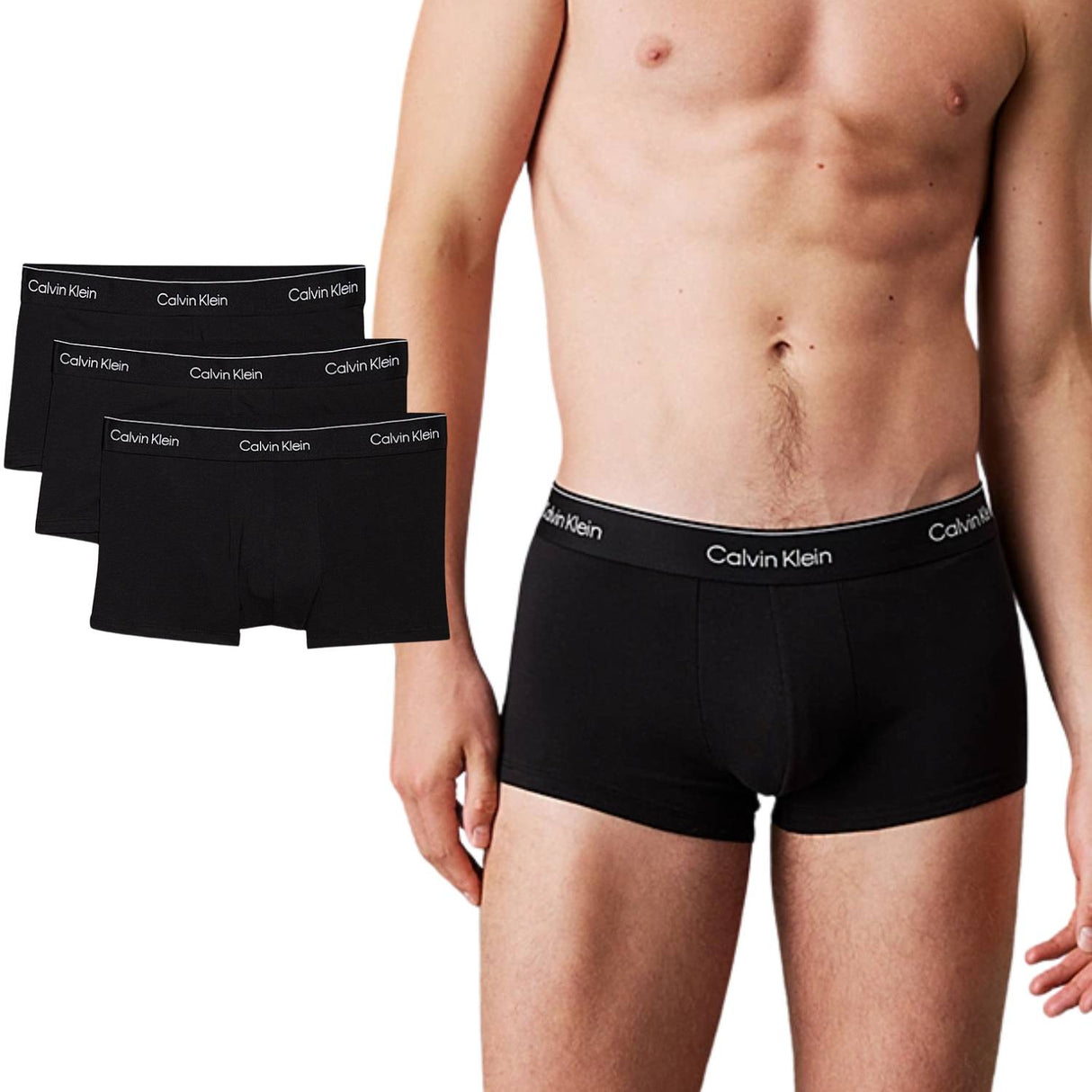 BOXER CALVIN KLEIN LV00N84389 TM6 NERO/NERO 3 PEZZI