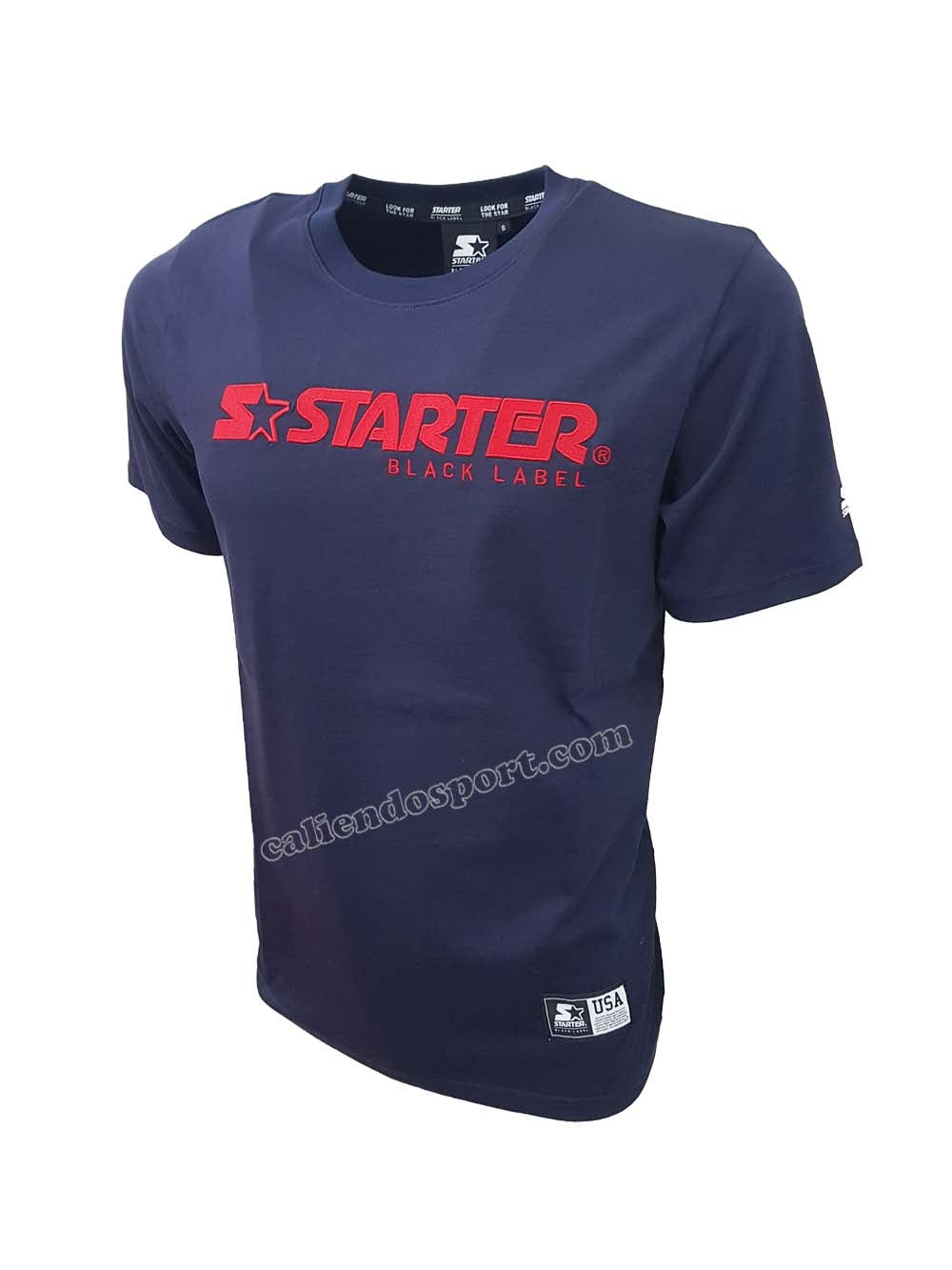 T-SHIRT STARTER 72920 BLU BIANCO COTONE