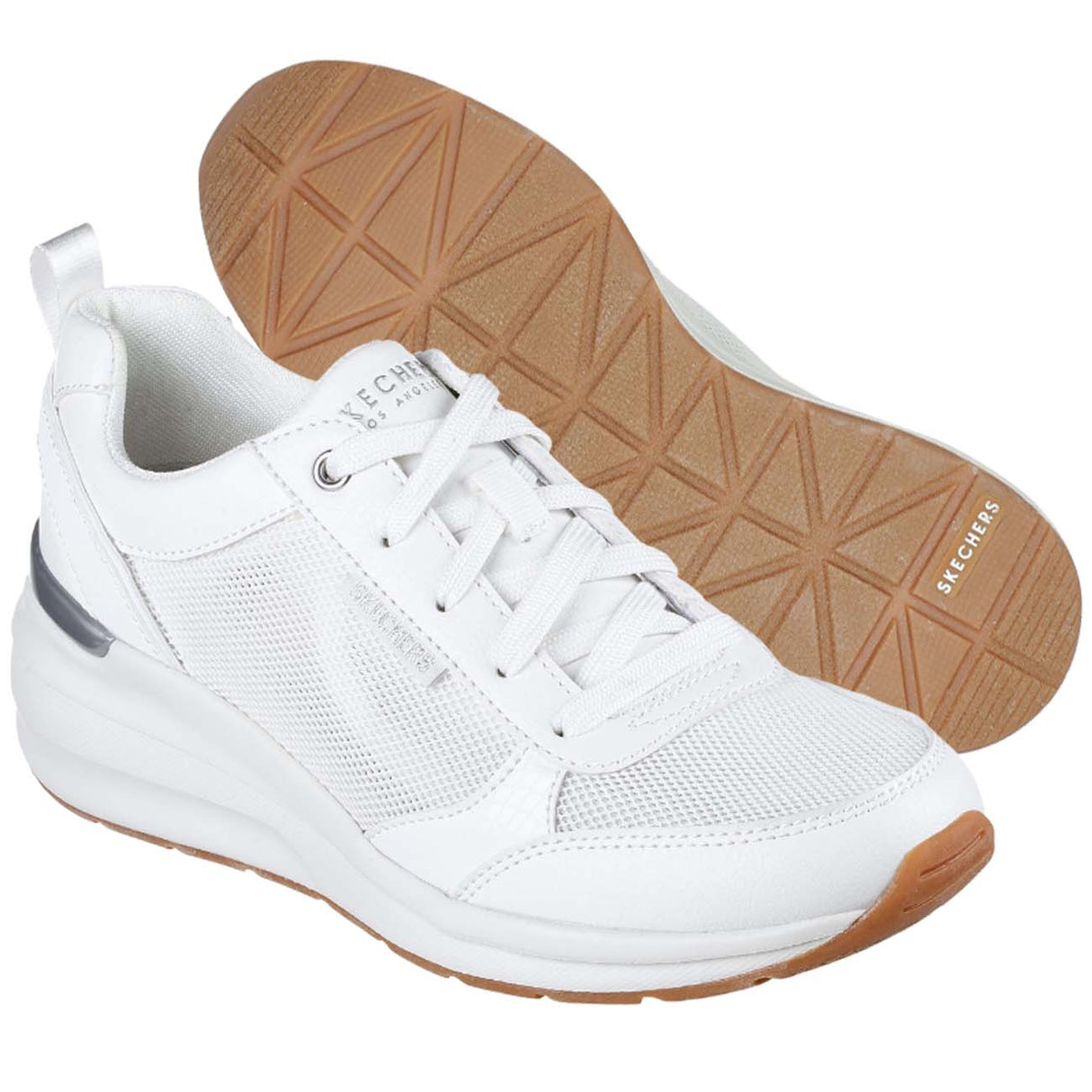 SKECHERS WOMEN'S SHOE 155620 WHT BILION HOT DAYS